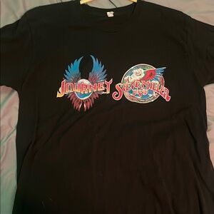 Journey and Steve Miller Band Black T-Shirt